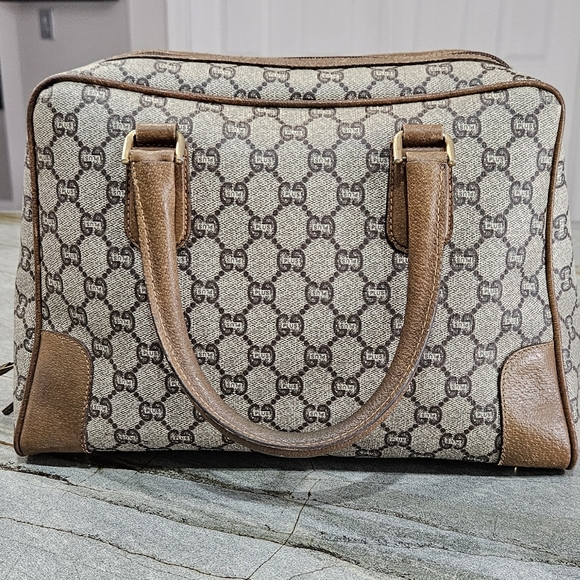 Vintage Gucci Plus GG Supreme Satchel Top Handle Bag 1980s - Picture 4 of 17